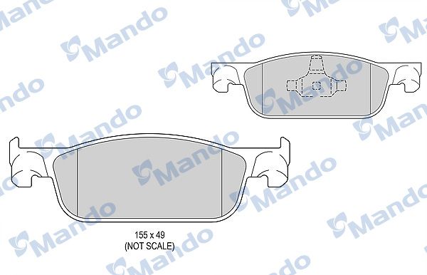 Комплект тормозных колодок, дисковый тормоз MANDO MBF015302