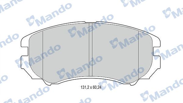 Комплект тормозных колодок, дисковый тормоз MANDO MBF015308
