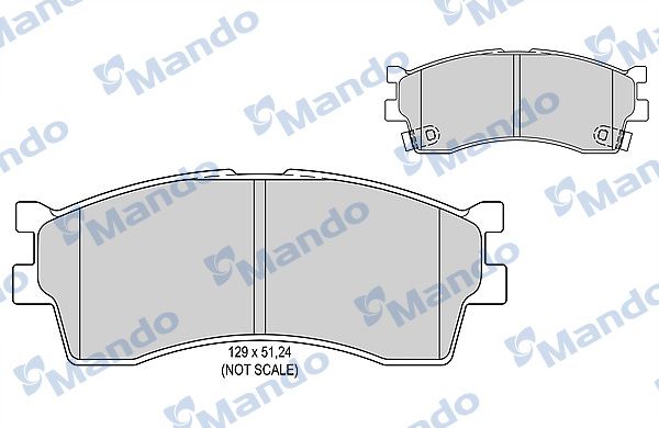 Комплект тормозных колодок, дисковый тормоз MANDO MBF015317