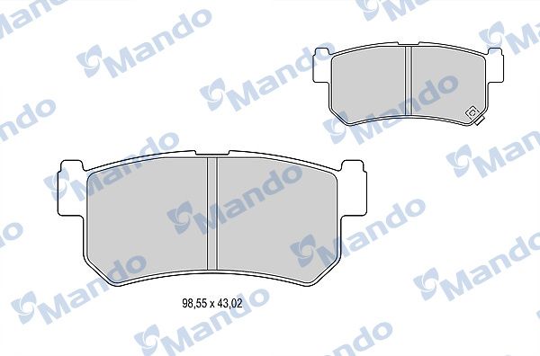 Комплект тормозных колодок, дисковый тормоз MANDO MBF015336