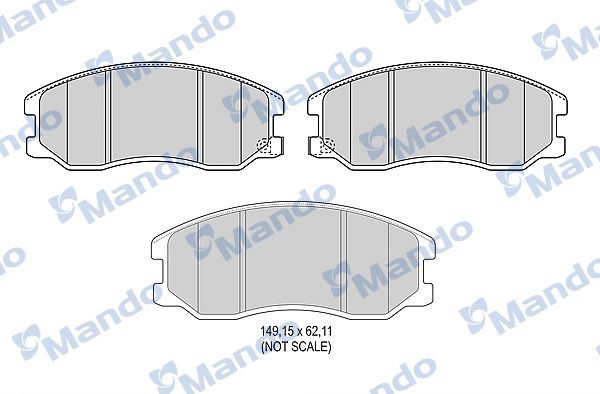 Комплект тормозных колодок, дисковый тормоз MANDO MBF015339