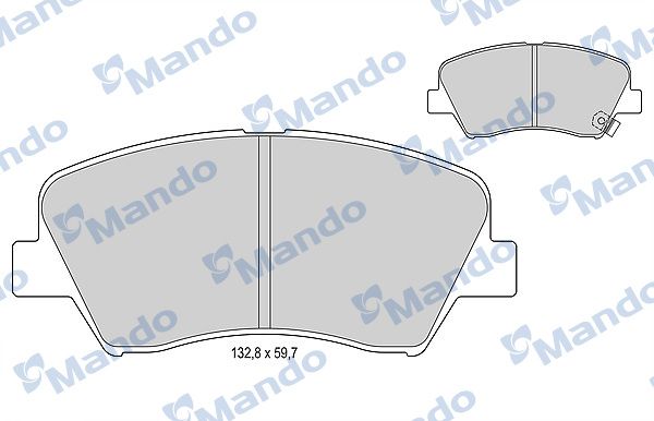 Комплект тормозных колодок, дисковый тормоз MANDO MBF015343