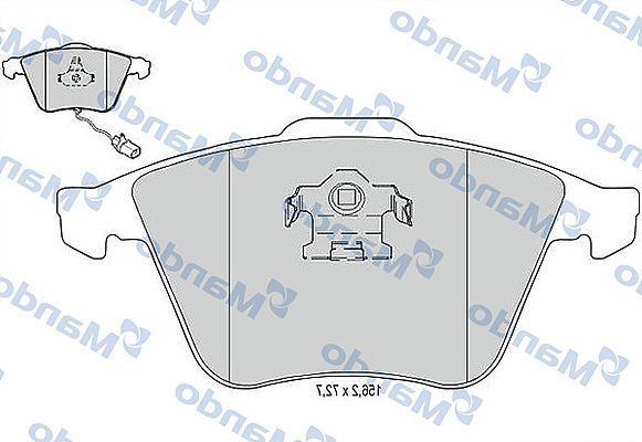 Комплект тормозных колодок, дисковый тормоз MANDO MBF015373