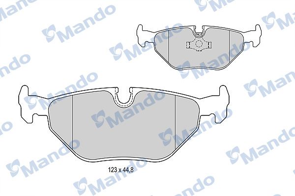 Комплект тормозных колодок, дисковый тормоз MANDO MBF015399