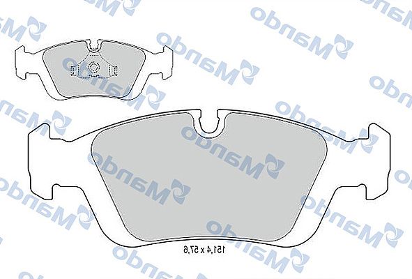 Комплект тормозных колодок, дисковый тормоз MANDO MBF015400