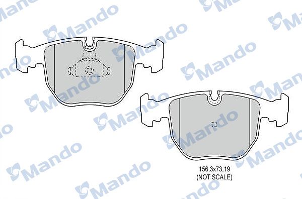 Комплект тормозных колодок, дисковый тормоз MANDO MBF015405