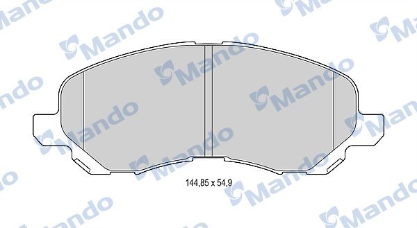 Комплект тормозных колодок, дисковый тормоз MANDO MBF015448