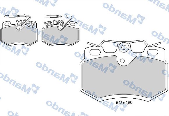 Комплект тормозных колодок, дисковый тормоз MANDO MBF015454
