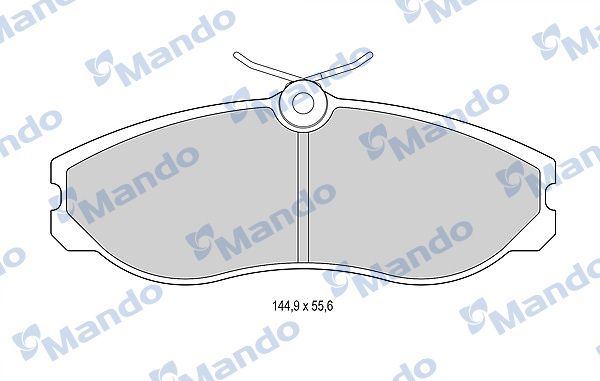 Комплект тормозных колодок, дисковый тормоз MANDO MBF015517