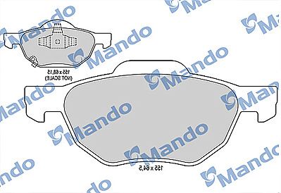 Комплект тормозных колодок, дисковый тормоз MANDO MBF015541