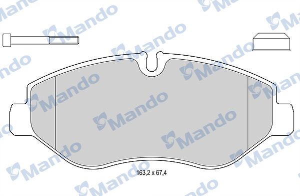 Комплект тормозных колодок, дисковый тормоз MANDO MBF015563