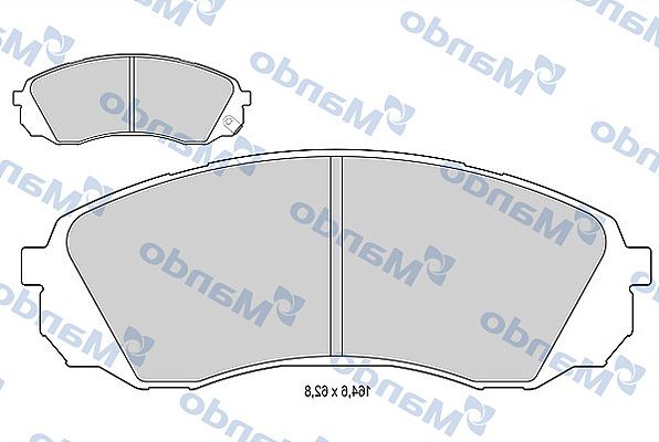 Комплект тормозных колодок, дисковый тормоз MANDO MBF015589