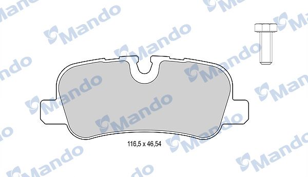 Комплект тормозных колодок, дисковый тормоз MANDO MBF015602