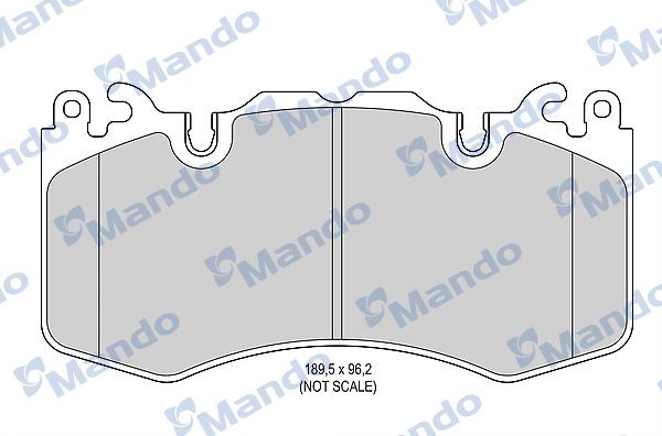 Комплект тормозных колодок, дисковый тормоз MANDO MBF015606