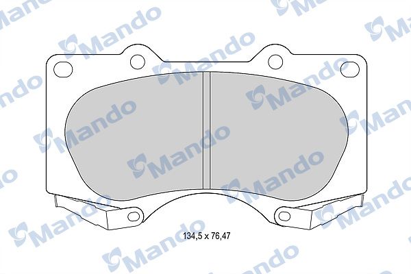 Комплект тормозных колодок, дисковый тормоз MANDO MBF015614