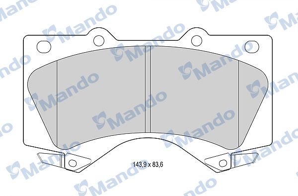 Комплект тормозных колодок, дисковый тормоз MANDO MBF015619