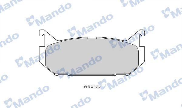 Комплект тормозных колодок, дисковый тормоз MANDO MBF015625