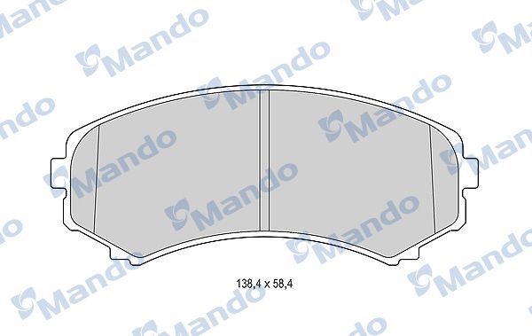 Комплект тормозных колодок, дисковый тормоз MANDO MBF015633