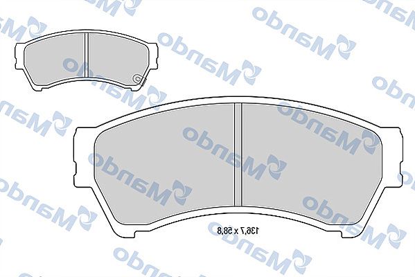 Комплект тормозных колодок, дисковый тормоз MANDO MBF015644