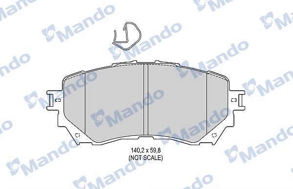 Комплект тормозных колодок, дисковый тормоз MANDO MBF015646