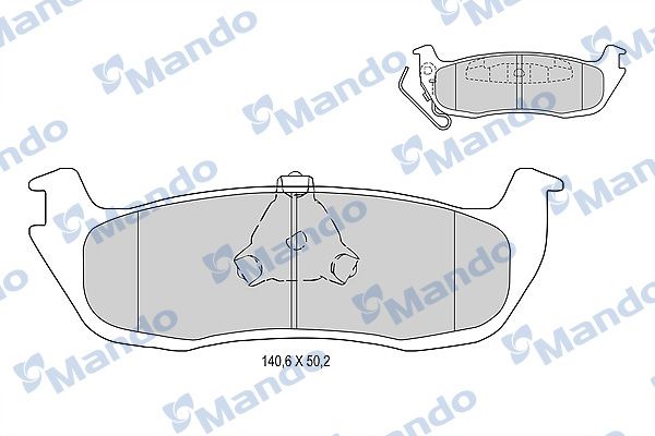 Комплект тормозных колодок, дисковый тормоз MANDO MBF015661