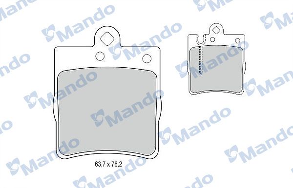 Комплект тормозных колодок, дисковый тормоз MANDO MBF015664
