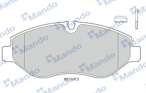 Комплект тормозных колодок, дисковый тормоз MANDO MBF015671