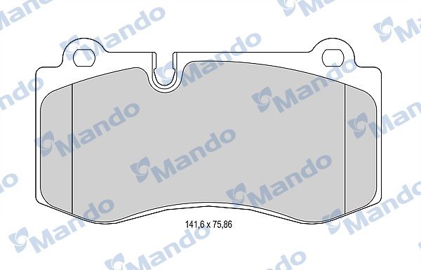 Комплект тормозных колодок, дисковый тормоз MANDO MBF015673