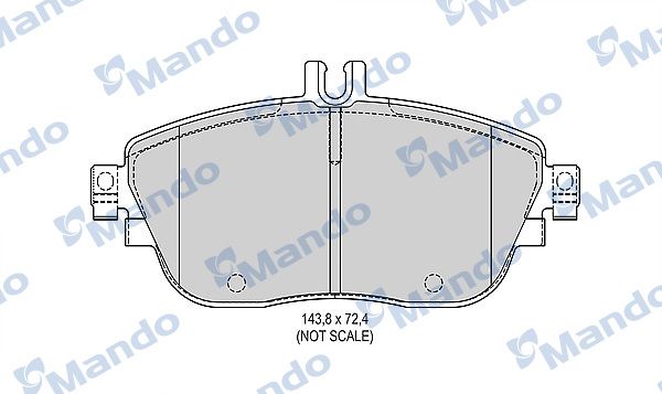 Комплект тормозных колодок, дисковый тормоз MANDO MBF015680