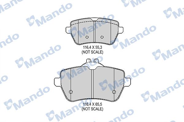 Комплект тормозных колодок, дисковый тормоз MANDO MBF015685