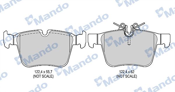 Комплект тормозных колодок, дисковый тормоз MANDO MBF015687