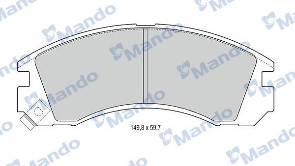 Комплект тормозных колодок, дисковый тормоз MANDO MBF015708