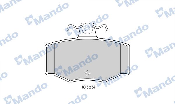 Комплект тормозных колодок, дисковый тормоз MANDO MBF015730