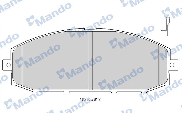Комплект тормозных колодок, дисковый тормоз MANDO MBF015736