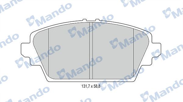 Комплект тормозных колодок, дисковый тормоз MANDO MBF015737
