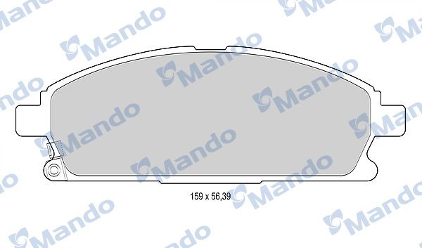 Комплект тормозных колодок, дисковый тормоз MANDO MBF015739