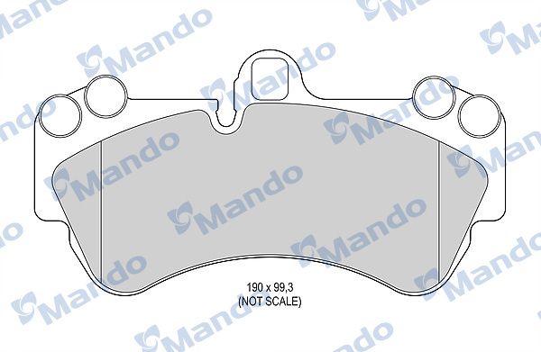 Комплект тормозных колодок, дисковый тормоз MANDO MBF015783