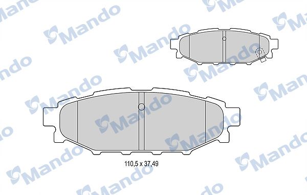 Комплект тормозных колодок, дисковый тормоз MANDO MBF015825