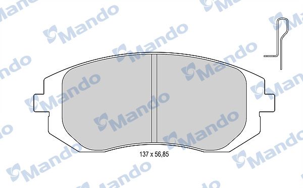 Комплект тормозных колодок, дисковый тормоз MANDO MBF015829