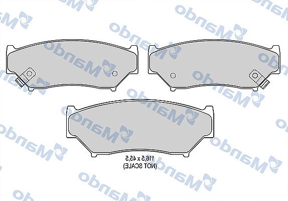 Комплект тормозных колодок, дисковый тормоз MANDO MBF015831