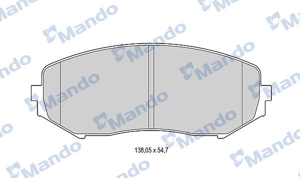 Комплект тормозных колодок, дисковый тормоз MANDO MBF015841