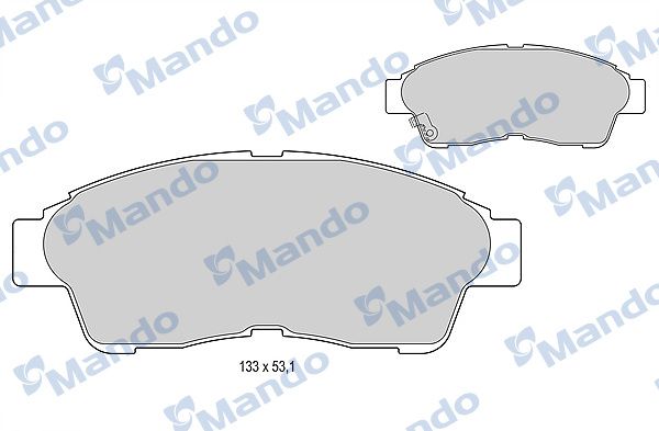 Комплект тормозных колодок, дисковый тормоз MANDO MBF015854