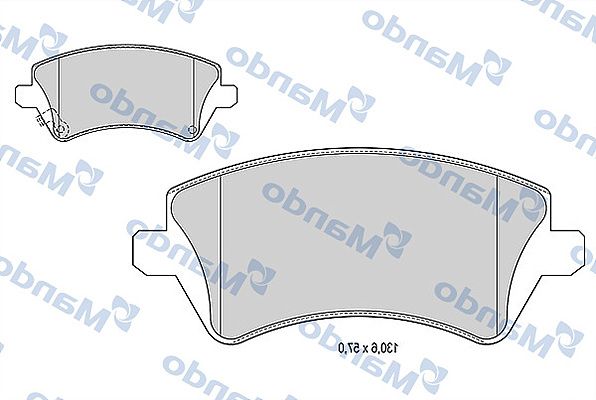 Комплект тормозных колодок, дисковый тормоз MANDO MBF015864