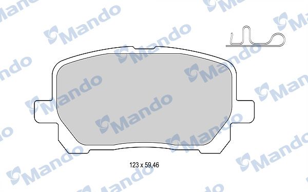 Комплект тормозных колодок, дисковый тормоз MANDO MBF015865
