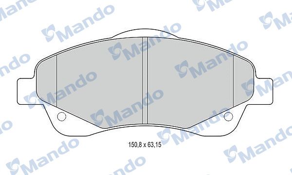 Комплект тормозных колодок, дисковый тормоз MANDO MBF015871