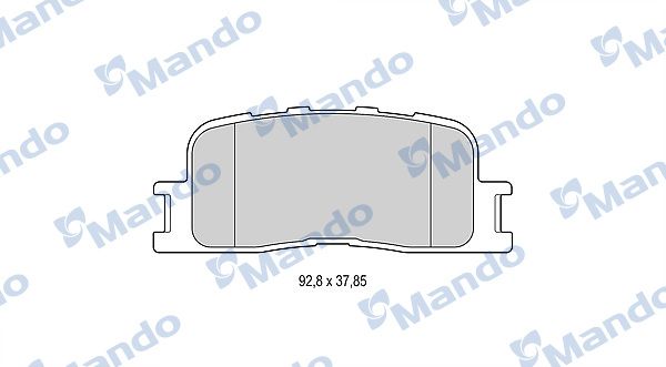Комплект тормозных колодок, дисковый тормоз MANDO MBF015873
