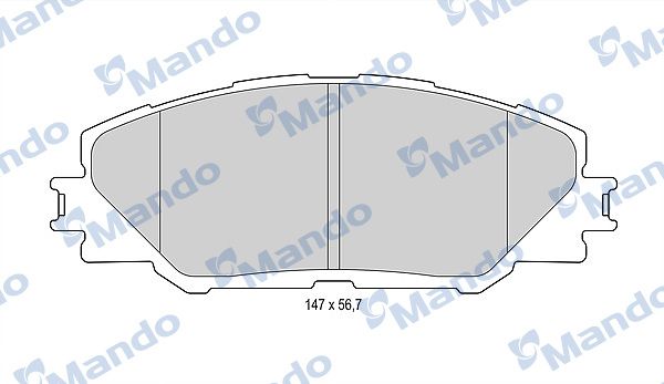 Комплект тормозных колодок, дисковый тормоз MANDO MBF015875