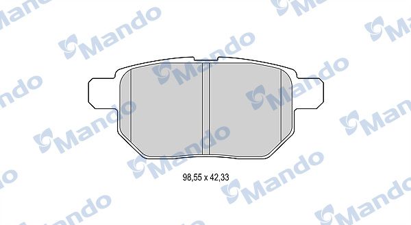 Комплект тормозных колодок, дисковый тормоз MANDO MBF015880