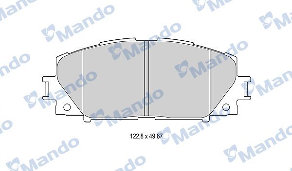 Комплект тормозных колодок, дисковый тормоз MANDO MBF015881