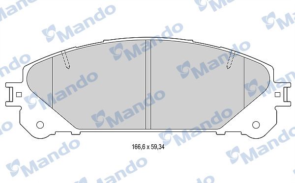 Комплект тормозных колодок, дисковый тормоз MANDO MBF015886
